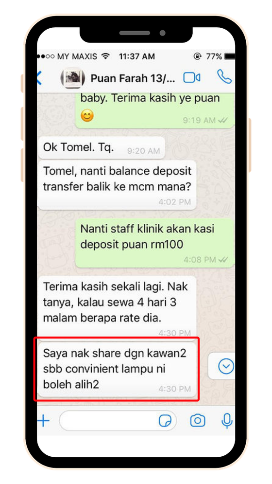 Maklum balas pelanggan Tomel Baby — peralatan mudah alih dan senang digunakan
